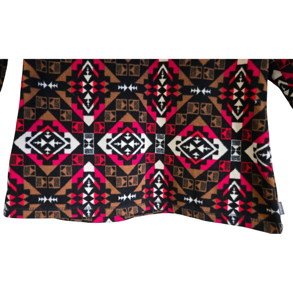 Eddie Bauer Gorpcore, Women M Fleece Pullover Quarter Zip Southwestern Geometric - Picture 6 of 9